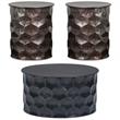 Home Square 3-Piece Set with Coffee Table and 2 Side Tables in Antique Bronze