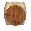 Home Square Metal and Wood Drum Side Table with Storage in Gold - Set of 2