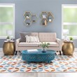 Home Square Metal and Wood Drum Side Table with Storage in Gold - Set of 2