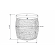 Home Square 2-Piece Set with Metal Drum Table and Drum Side Table in Silver