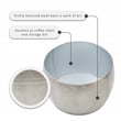 Home Square 3-Piece Set with Metal Drum Table and 2 Drum Side Tables in Silver