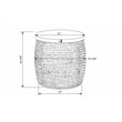 Home Square 3-Piece Set with Metal Drum Table and 2 Drum Side Tables in Silver