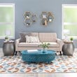 Home Square 3-Piece Set with Drum Table and 2 Drum Side Tables in in Silver