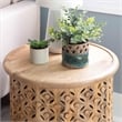 Home Square 2-Piece Set with Coffee Table and Side Table in Natural