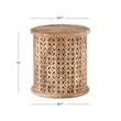 Home Square 2-Piece Set with Coffee Table and Side Table in Natural