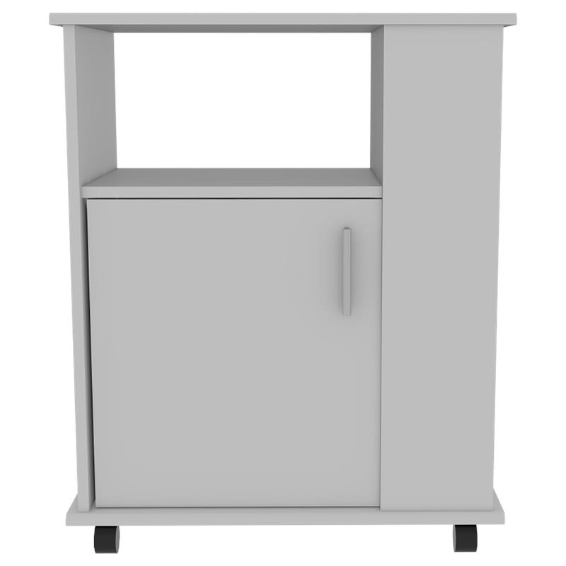 Home Square 2-Piece Set with Storage Pantry Cabinet and Kitchen Service Cart
