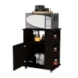 Home Square 2-Piece Set with Two-Door Pantry Cabinet and Microwave Cabinet