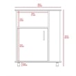 Home Square 2-Piece Set with Two-Door Pantry Cabinet and Microwave Cabinet