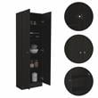 Home Square 2-Piece Set with Two-Door Pantry Cabinet and Microwave Cabinet