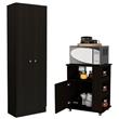 Home Square 2-Piece Set with Two-Door Pantry Cabinet and Microwave Cabinet