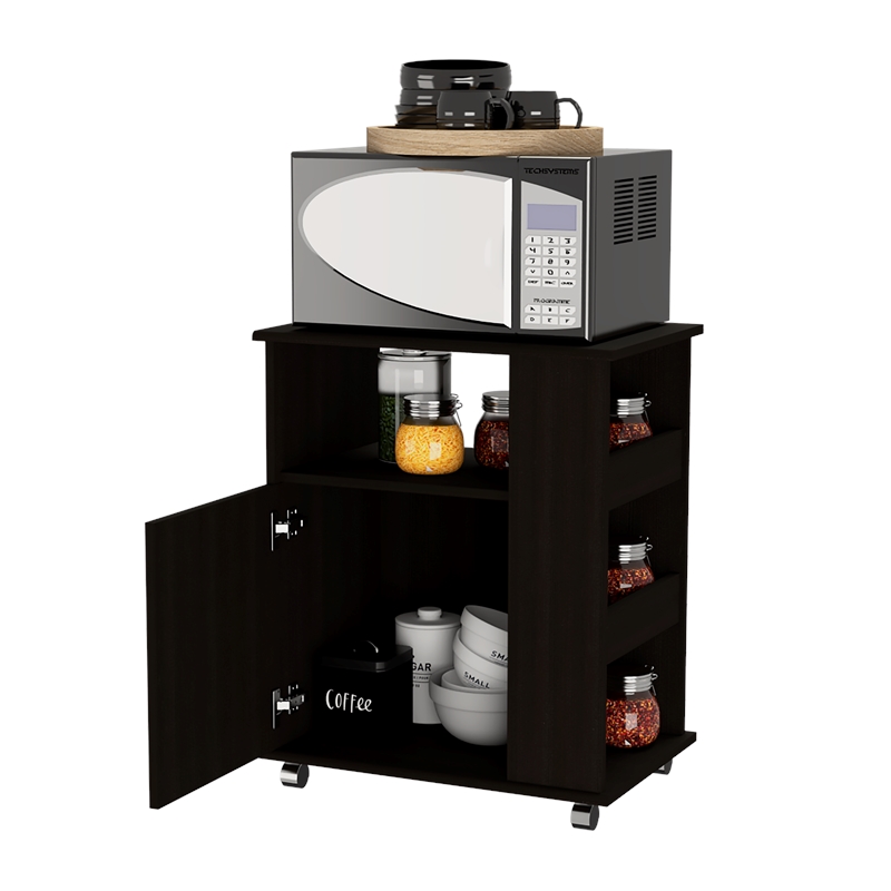 Home Square 2-Piece Set with Microwave Cabinet and Kitchen Island