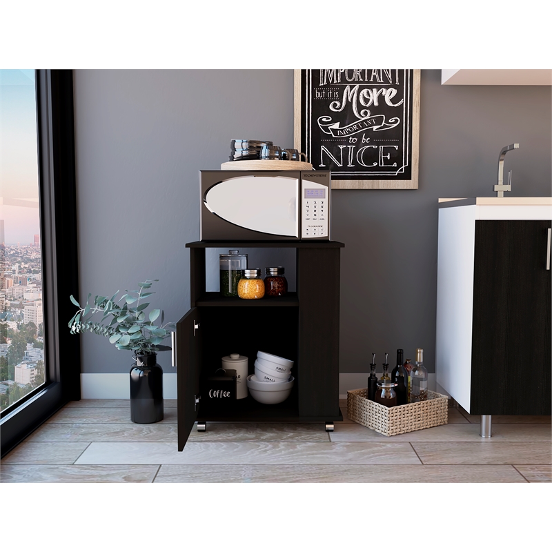 Home Square 2-Piece Set with Microwave Cabinet and Kitchen Island