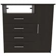 Home Square 2-Piece Set with Shoe Rack & 4 Drawer Dresser in Black