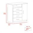 Home Square 2-Piece Set with 2 Drawer Nightstand & 4 Drawer Dresser