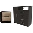 Home Square 2-Piece Set with 2 Drawer Nightstand & 4 Drawer Dresser