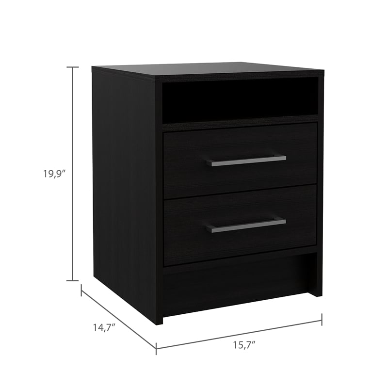 Home Square 2-Piece Set with Nightstand and 5 Drawer Dresser