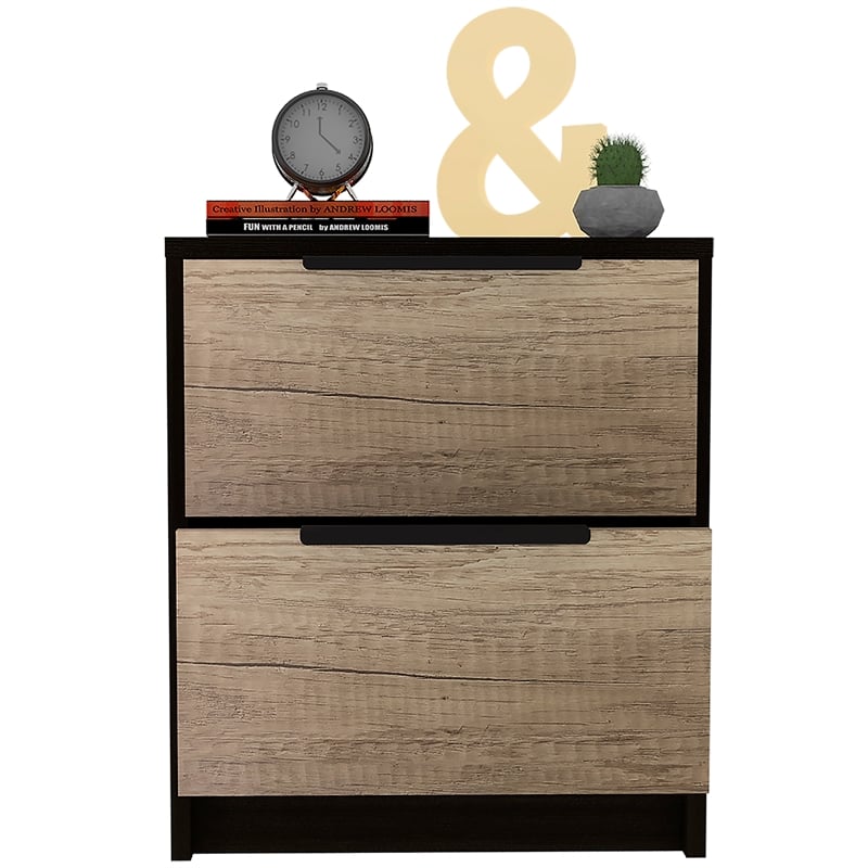 Home Square 2-Piece Set with Night Stand and 5 Drawer Dresser