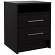 Home Square 2-Piece Set with Shoe Rack with Mirror and Nightstand
