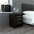 Home Square 2-Piece Set with Shoe Rack with Mirror and Nightstand