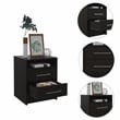 Home Square 2-Piece Set with Shoe Rack with Mirror and Nightstand