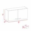 Home Square 2-Piece Set with Lower Microwave Cabinet and Wall Cabinet