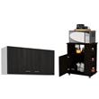 Home Square 2-Piece Set with Lower Microwave Cabinet and Wall Cabinet