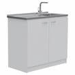 Home Square 2-Piece Set with Utility Sink with Cabinet and High Pantry Cabinet