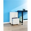Home Square 2-Piece Set with Mobile Desk & 2 Drawer Smart Vertical File Cabinet
