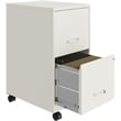 Home Square 2-Piece Set with Mobile Desk & 2 Drawer Smart Vertical File Cabinet