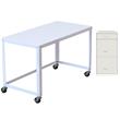 Home Square 2-Piece Set with Mobile Desk & 3 Drawer File Cabinet