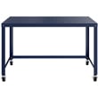 Home Square 2-Piece Set with Mobile Desk & 3 Drawer File Cabinet in Navy