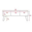 Home Square 2-Piece Set with Bar Cart Cabinet and Coffee Table