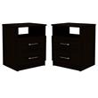 Home Square 2 Drawer Night Stand in Espresso Finish - Set of 2