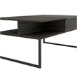 Home Square 2-Piece Set with Lift Top Coffee Table & Glass Door Bar Cart