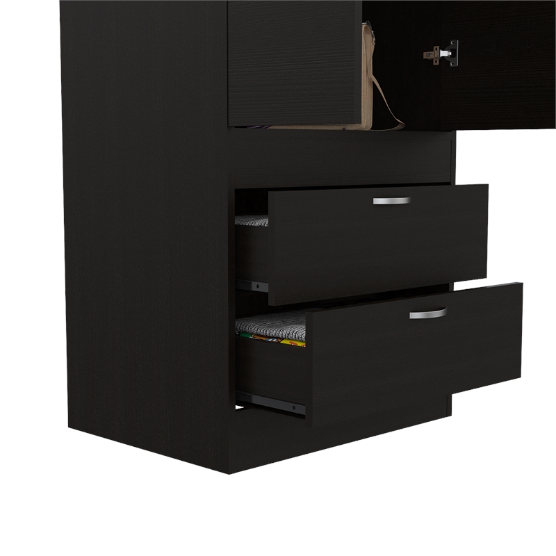 Home Square 3-Piece Set with 2 Nightstands and 2 Door Armoire