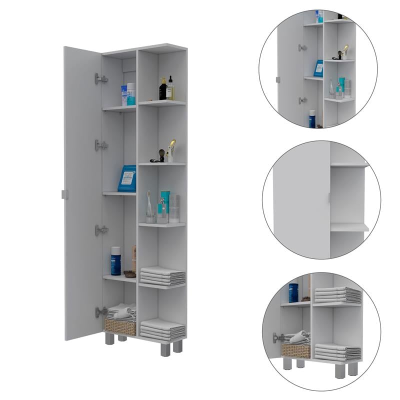 Home Square 2-Piece Set with Linen Bathroom Cabinet and Medicine Cabinet