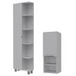 Home Square 2-Piece Set with Linen Bathroom Cabinet and Medicine Cabinet