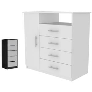 Home Square 2-Piece Set with Four Drawer Dresser and 5 Drawers Dresser
