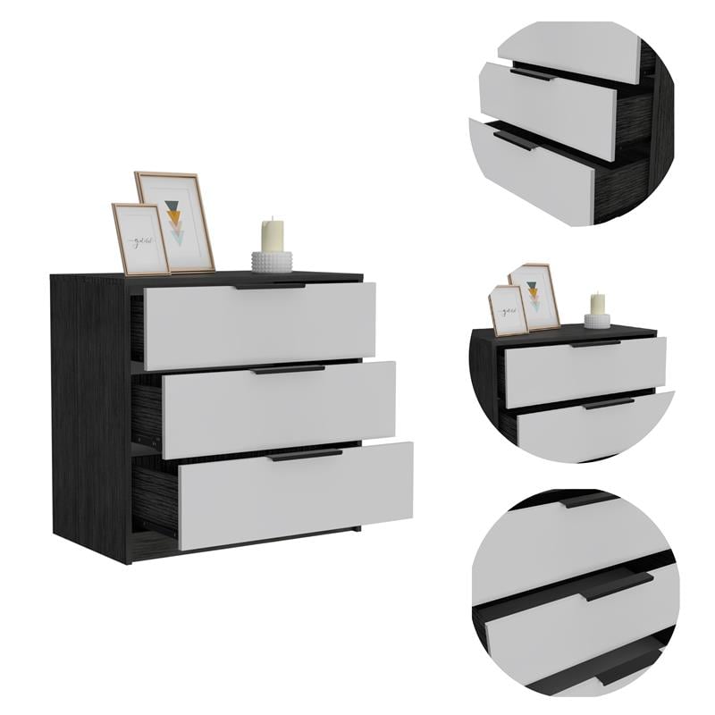 Home Square 2-Piece Set with Four Drawer Dresser and 3 Drawers Dresser