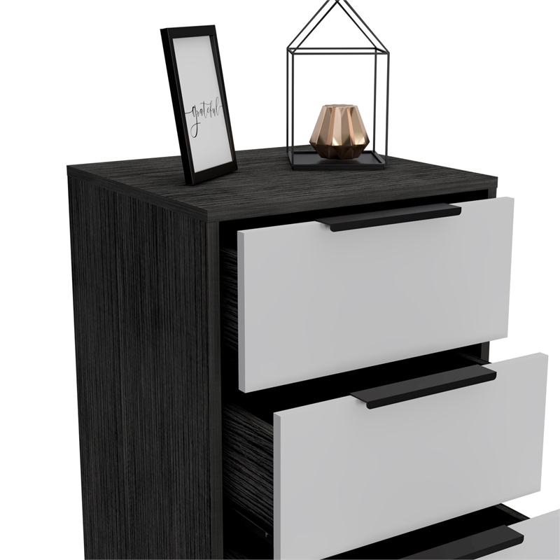 Home Square 2-Piece Set with 5 Drawers Dresser and Shoe Rack With Mirror