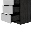 Home Square 2-Piece Set with 5 Drawers Dresser and Shoe Rack With Mirror