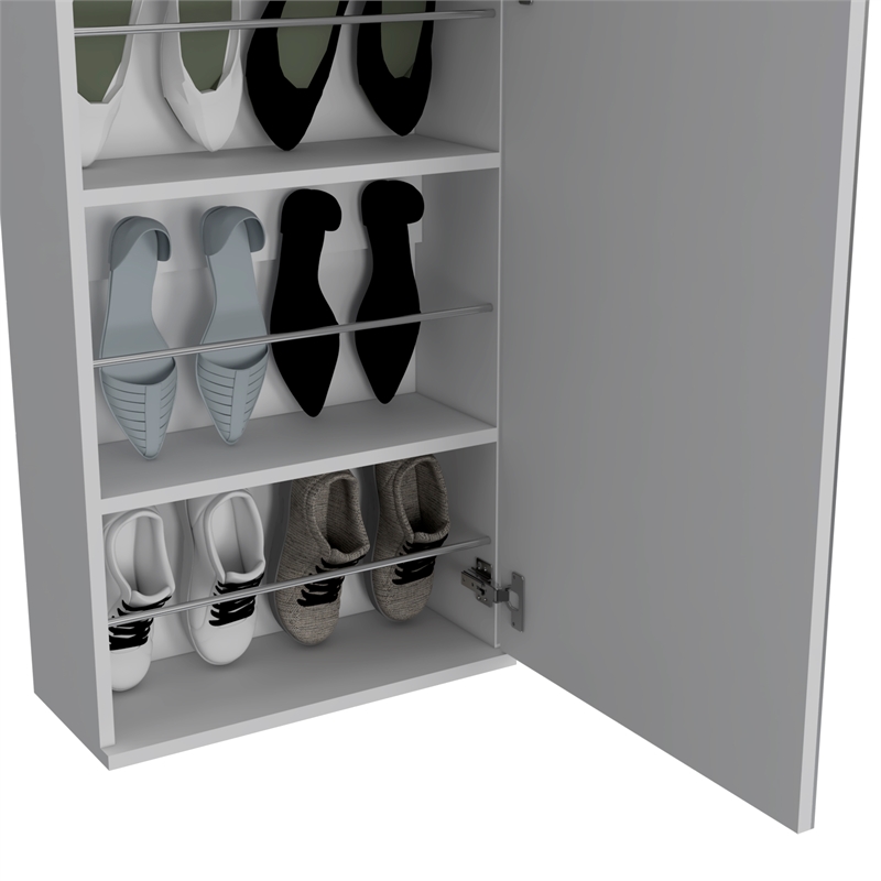 Home Square 2-Piece Set with 3 Drawer Dresser and Shoe Rack With Mirror