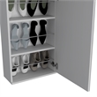 Home Square 2-Piece Set with 3 Drawer Dresser and Shoe Rack With Mirror