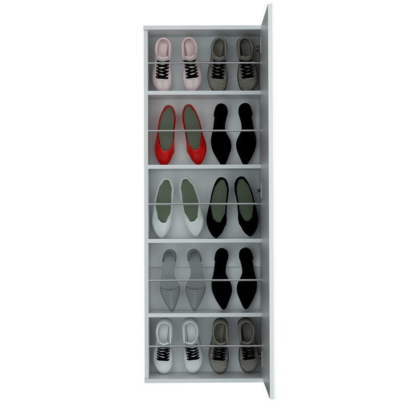 Home Square 2-Piece Set with 3 Drawer Dresser and Shoe Rack With Mirror