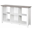 Home Square 2-Piece Set with 6-Shelf Storage Bookcase and Writing Desk