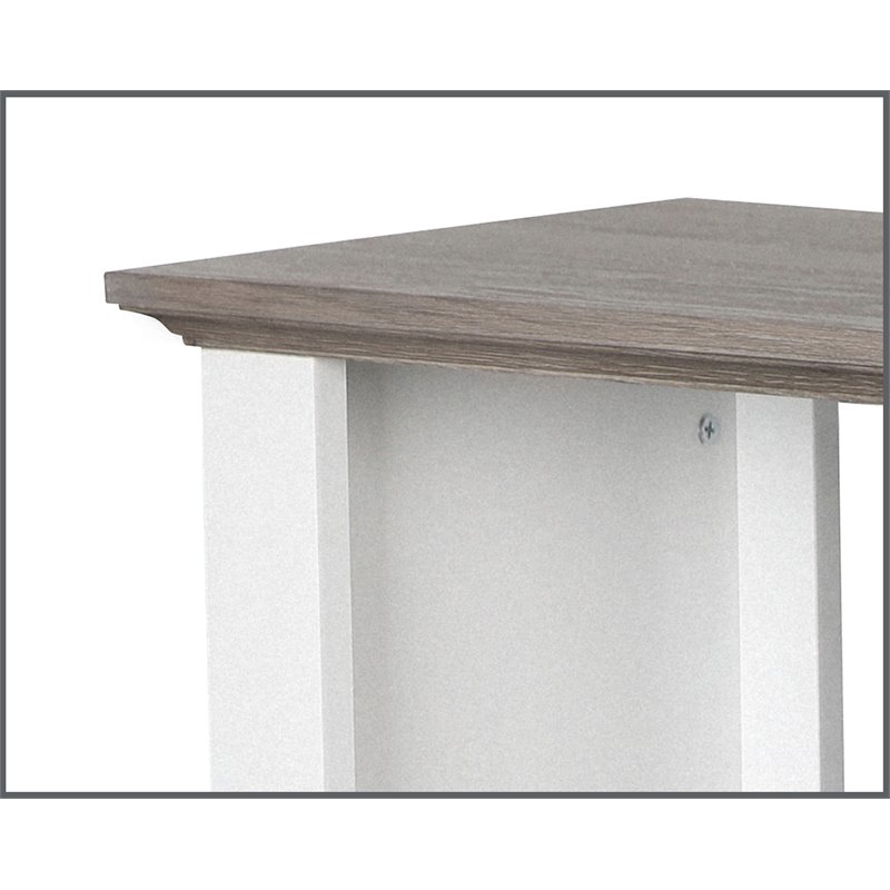 Home Square 2-Piece Set with 6-Shelf Storage Bookcase and Writing Desk