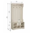 Home Square 2-Piece Set with 4-Shelf Bookcase & Hall Tree Shoe Bench