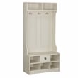 Home Square 2-Piece Set with 4-Shelf Bookcase & Hall Tree Shoe Bench