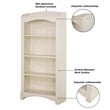 Home Square 2-Piece Set with 4-Shelf Bookcase & Hall Tree Shoe Bench