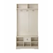 Home Square 2-Piece Set with 4-Shelf Bookcase & Hall Tree Shoe Bench
